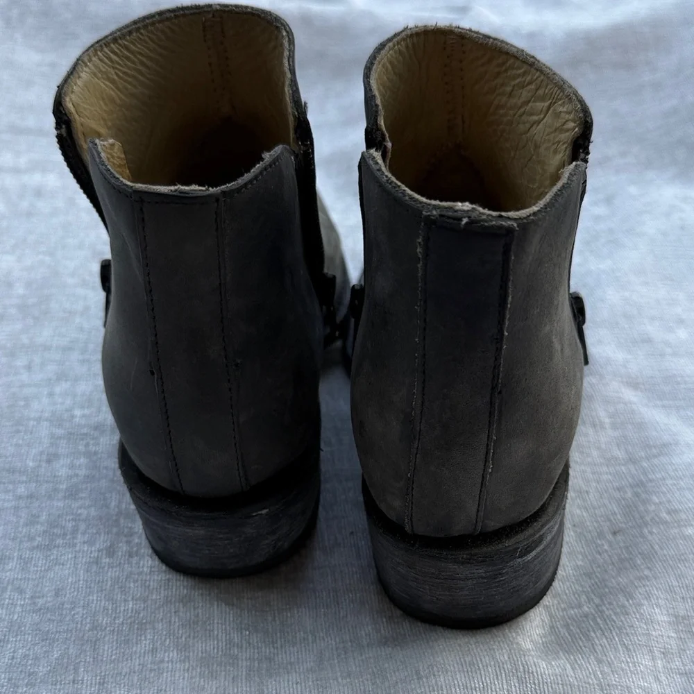 Ralph Lauren Black Label Charcoal Suede Ankle Boots 6.5B